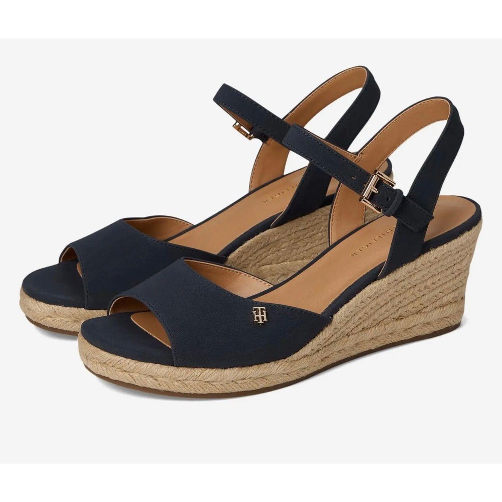 Tommy Hilfiger Gallie Women's Wedge Sandals‎ - Black - Size 8 - NWT